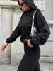 Sweatshirt Two-piece Suit Women's Casual Sets Loose Zipper-up Short Jacket Tops Straight Trousers Sports 2-piece Sets Lady