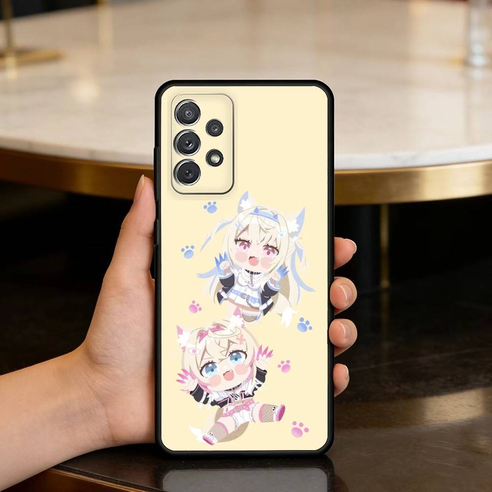 F-FuwaMoco-CO Phone Case For Samsung Galaxy A73,A72,A71,A70,A53,A52,A51,Soft Silicone Black Cover