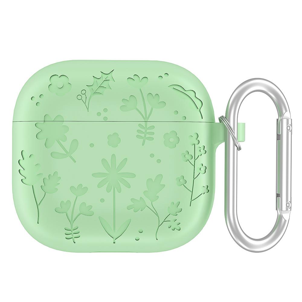 Case For AirPods Pro 3 Flower Engraved Protective Case Soft Silicone Full Cover -scratch Shockproof Case For AirPods Pro 3