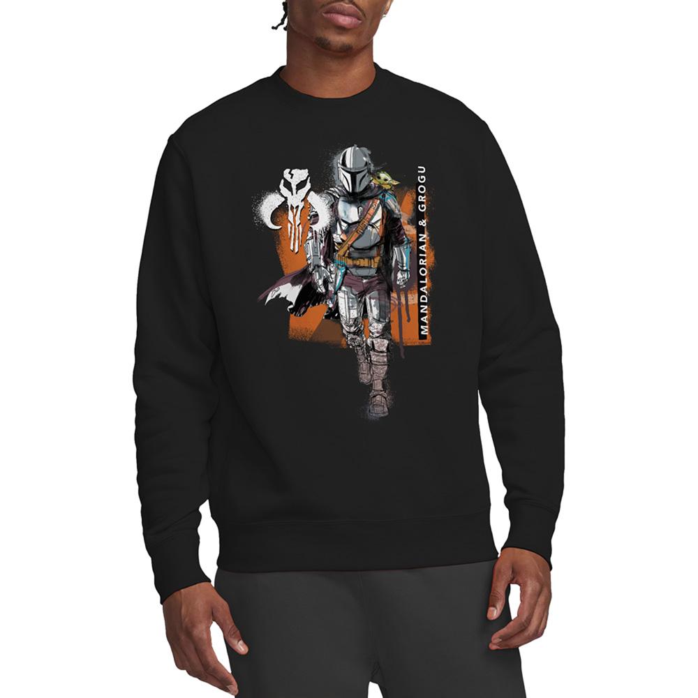 The Mandalorian & Grogu Unisex Adult Pair Graffiti Spray Sweatshirt