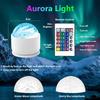 2 In 1 Northern Lights Projector, 16 Color Aurora Night Light Projector,Remote Galaxy Light Projector,USB Recharge Ocean Wave Projector for Playroom