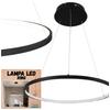 Ring LED Plafondlamp, matzwart, 25W, modern, industrieel, hangend, lang, Neutraal