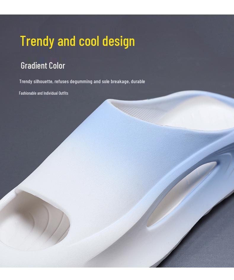 2025 Trendy Couple's Non-Slip Thick-Soled Beach Slippers: Simple, Versatile One-Strap for Indoor & Outdoor Use