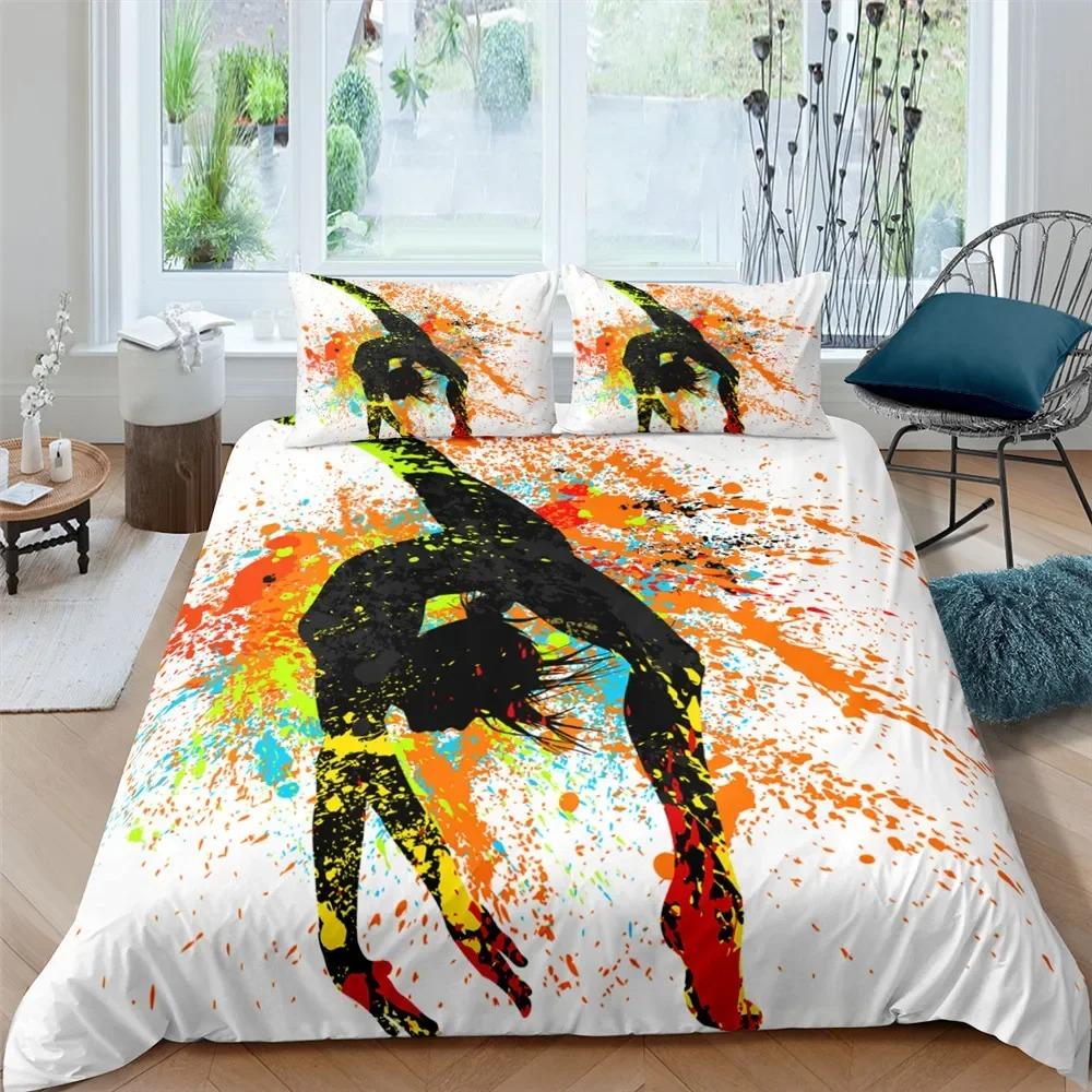 Romantic Style Duvet Cover Fairy Girl with Wings Pattern Bedding Set Women Couple Flying Butterflies Polyester Comforter Cover