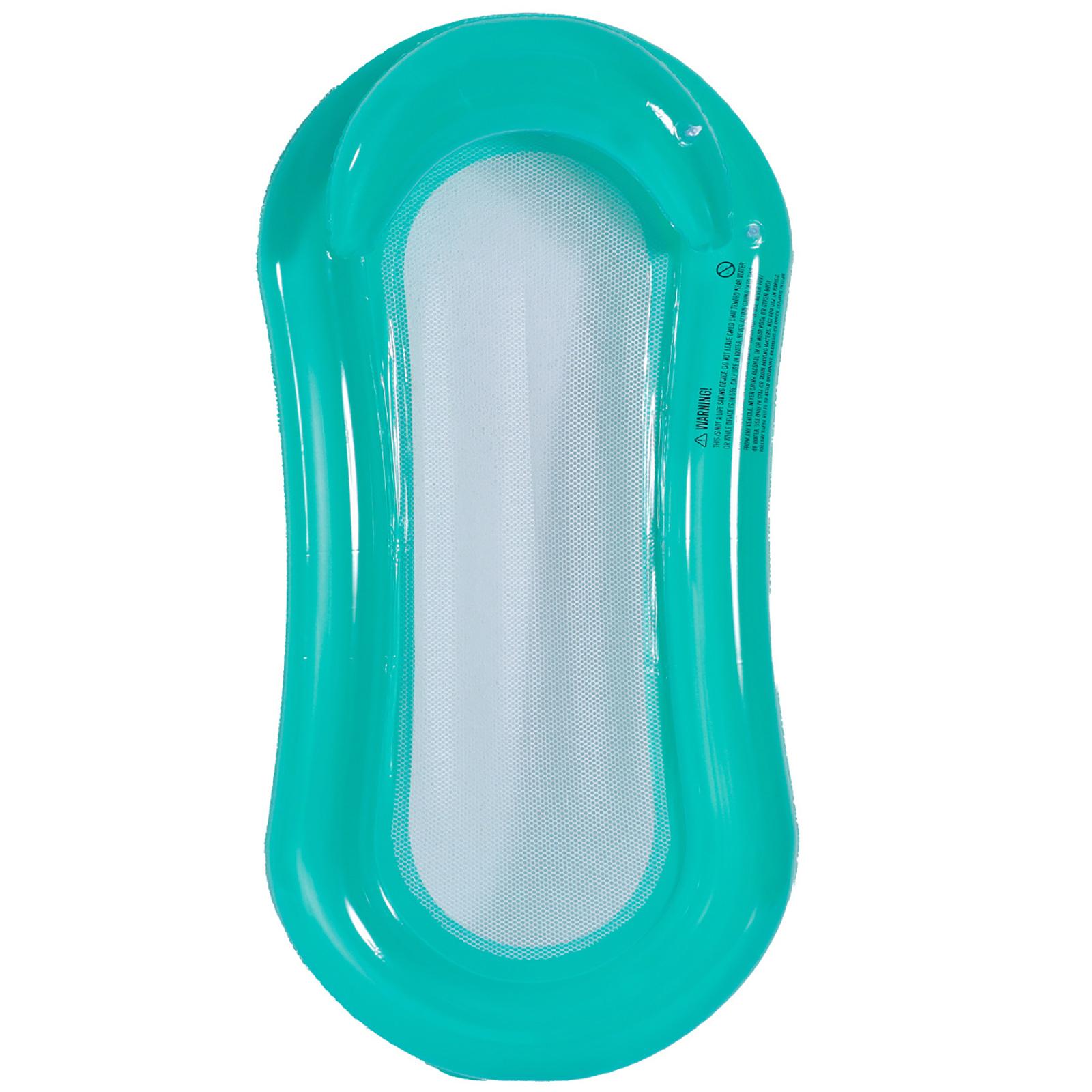 

Inflatable Floating Mat Pool Mattress Pool Air Mattress Pool Mat Float Raft Lounge Water Hammock Pool Float Lounger зелёный