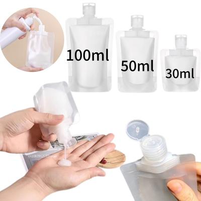 30–100 ml losjono dozatoriaus maišeliai Kelioniniai daugkartiniai maišeliai Šampūnas Skystis nepralaidus pakartotinai užpildomas kosmetikos pakuotės laikymo indas