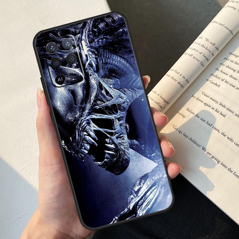 Alien Predator Case For Oppo A54 A74 A94 A17 A57 A77 A76 A16 A96 A18 A60 A80 A40 A38 A58 A78 A98 A15 A5 Pro
