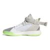 adidas Posterize Leather Fabric Splicing Shock Absorption Mid-Top Basketball Shoes Men Sneakers Gray Green FW4343