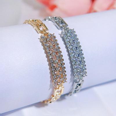 CMM Tendenza Moda Coreana Semplice Gioiello per Fidanzate Bracciale Tennis Zirconi Scintillanti Temperamento Gioielli da Donna