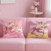 popular cartoon character pig pink Lulu Cushion Cover Soft & Easy-Wash Pillow Case – Versatile for Couch, Bed, Travel and Office