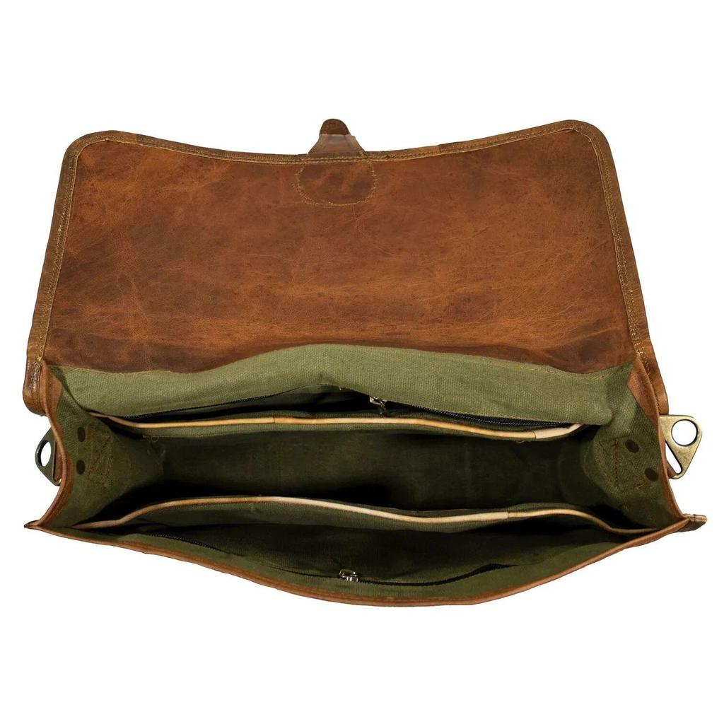 Bag Leather Messenger Shoulder Men Satchel Laptop School Briefcase  Large Bag