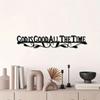 Metal Wall Art God Is Good All The Time Elegant Swirl Design Religious Home Decor Spiritual Gift