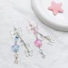 Handmade Bowknot Phone Charm Hanging Rope Star Pendant Keychain Phone Chain Strap Lanyard Bag Decoration Accessory