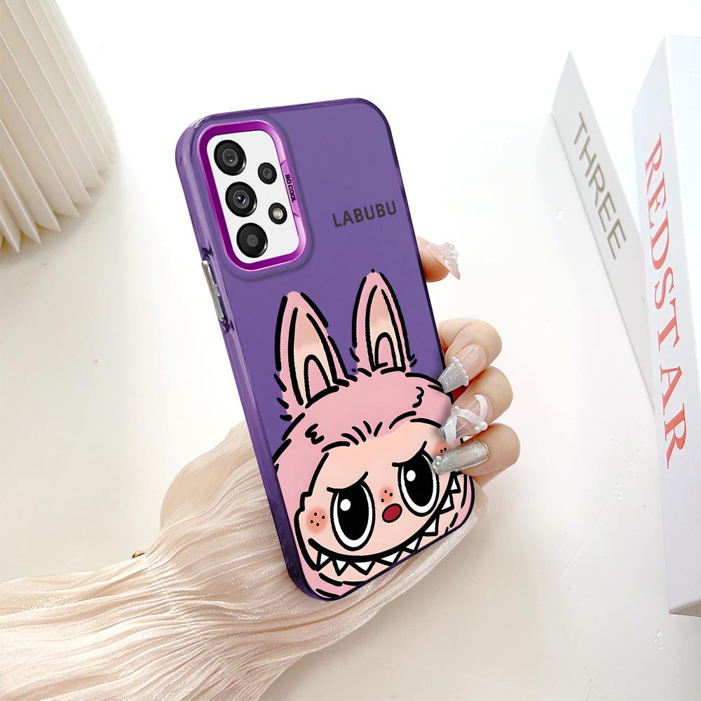 Padrão pintado colorido prata dupla face casca dura à prova de choque antiqueda capa de telefone para Samsung