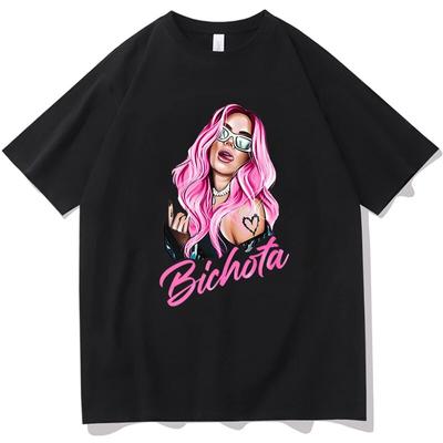 2023 Karol G Bichota T-shirts Music Singer Graphic Rapper Summer Unisex/Women Tshirt Hip Hop Funny Print T Shirts Short Sleeve Tops