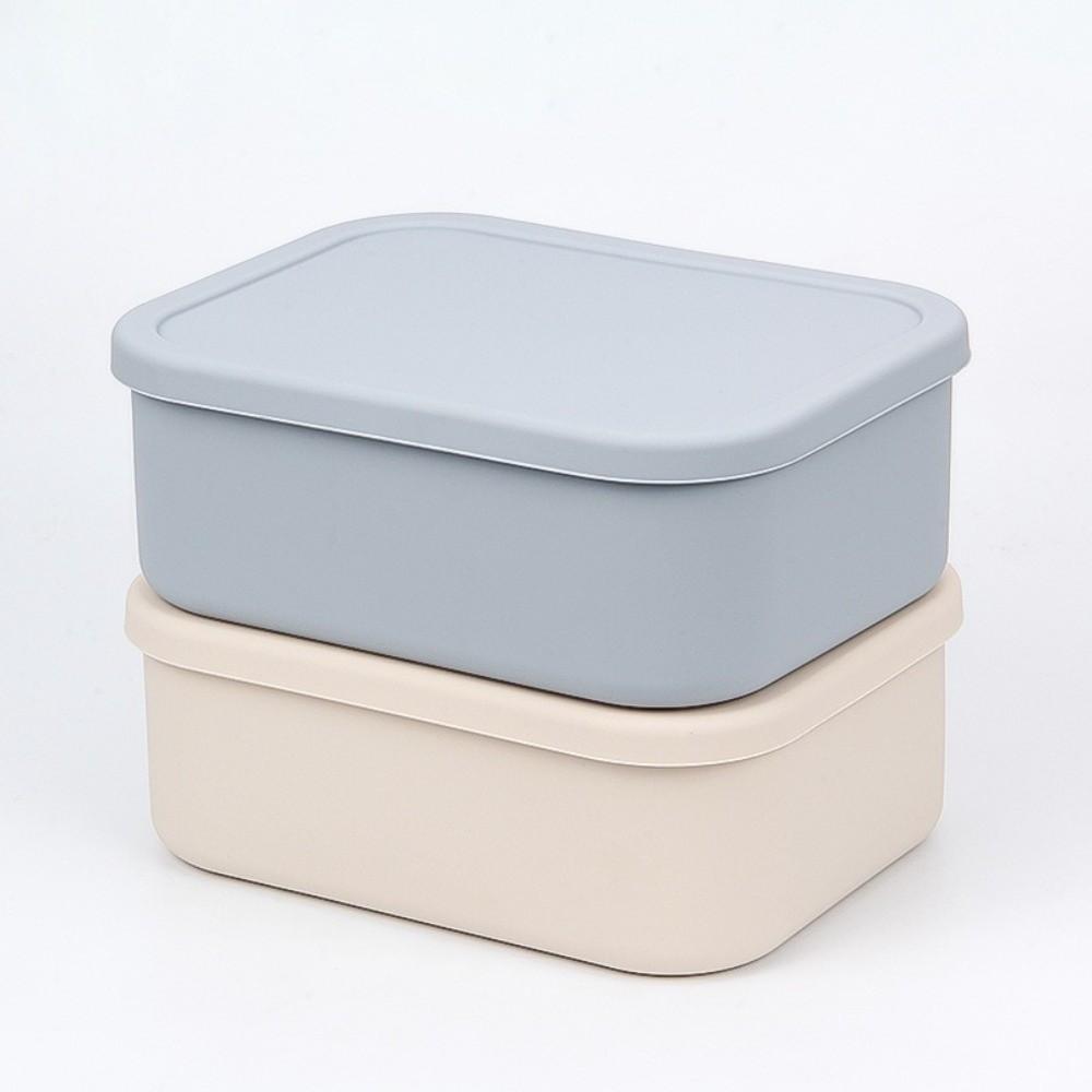 With Lid Silicone Lunch Box Food Grade Storage Box Rectangle Food Storage Container  Picnic