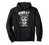PURR 67 MODE ACTIVATED 67th Birthday Cat Sunglasses Cool Hoodie