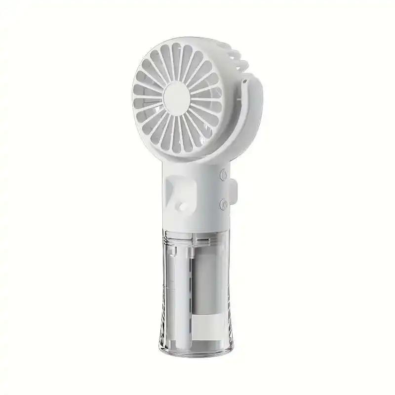 1Pcs Portable Handheld Spray Fan Water Spray Mist Fan USB Rechargeable Mini Fan Summer Supplies Cooling Tools Outdoor Small Fans