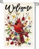 AVOIN Colorlife Cardinal Garden Ag 12x18 Inch Double Sided Outside, Christmas Memorial Welcome Seasonal Yard Outdoor Ag SSL