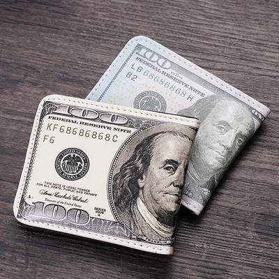 1PC Cute US Dollar Wallet For Men and Women PU Money Bag Novelty Gift Teens Student Purse Women Male Coin Pouch New Short Style