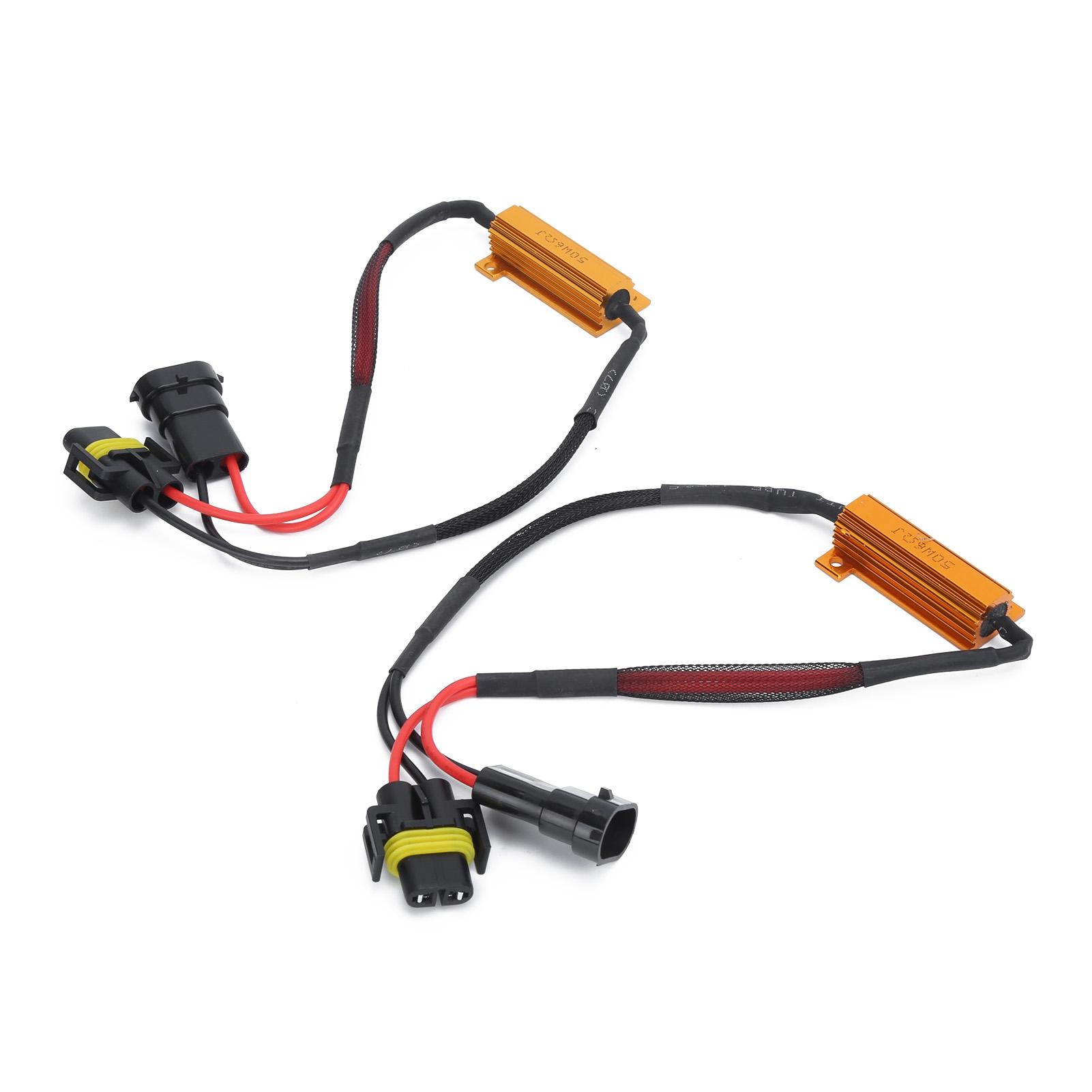 

2 шт. H11 светодиодный противотуманный декодер 50 Вт 12 В нагрузочный резистор автомобильный фара анти мерцание компенсатор