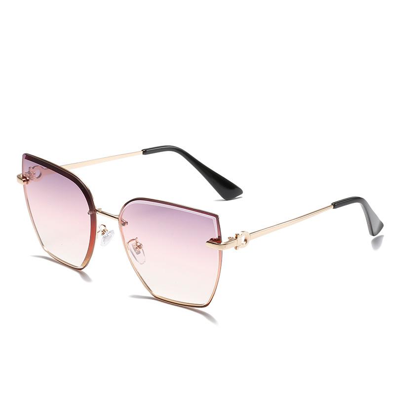 

Солнцезащитные очки без оправы с отделкой, квадратные солнцезащитные очки с большой оправой для женщин Tide, солнцезащитные очки New product