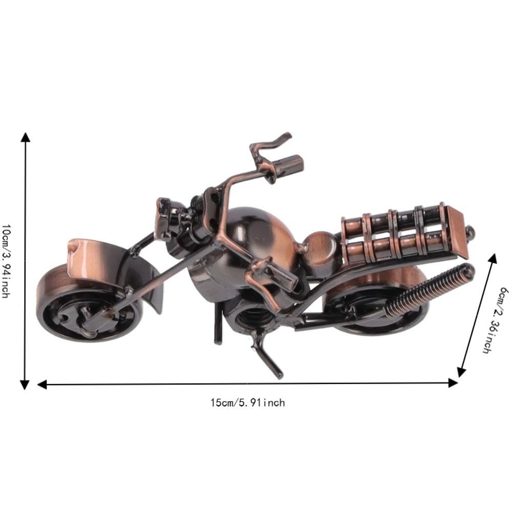 Bronze Mini Motorbike Desktop Ornament Automobile Interior Layout Decor