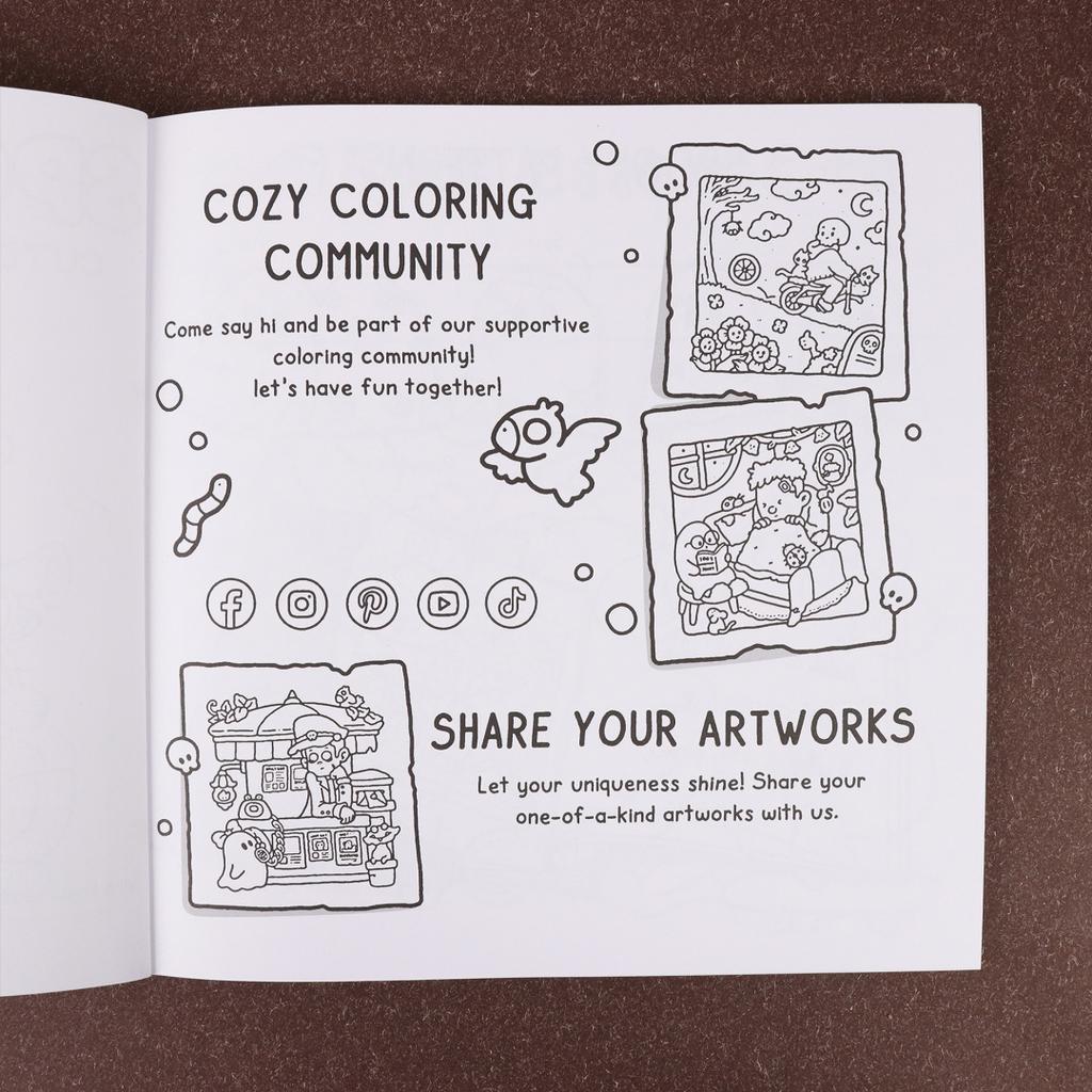 Spooky Cutie: Vol. 2 Coloring Book for Adults and Teens Featuring Lovely Creepy Creatures in Cozy Moments for Relaxation