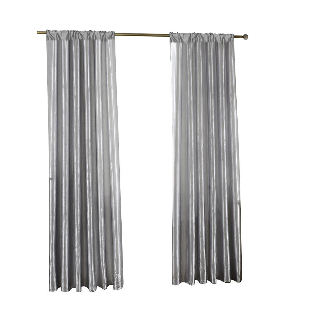 

1 шт. Однотонная современная простая прозрачная занавеска, легкая полупрозрачная разделительная занавеска, шторы для гостиной 100X130CM 1PC&Rod Pocket серый