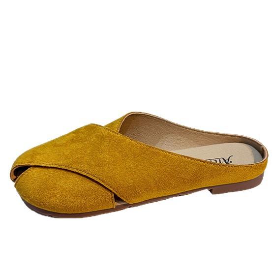 Baotou Half Slippers Women's Outer Wear 2025 New Summer Flat-bottomed Lazy One-pedal Soft-soled Birkencool Slippers