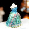 Elegant Handcrafted Enamel Coated Metal Jewelry Box for Jewelry Presentation and Decoration Rhinestones Details Case