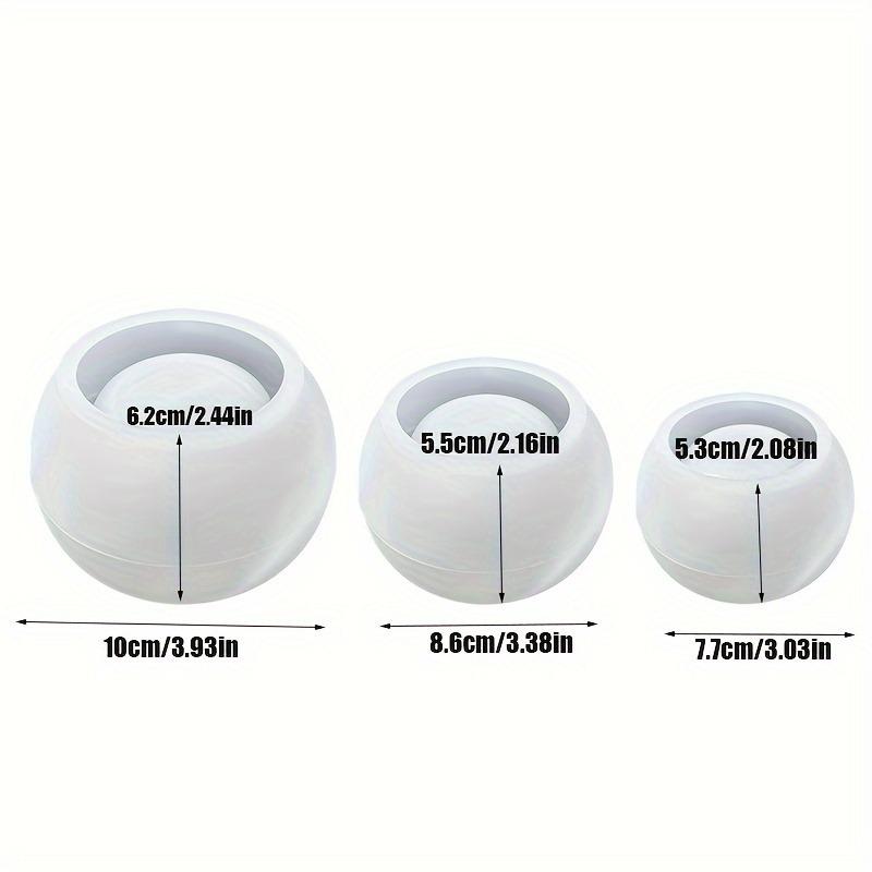 3 Sizes DIY Succulent Vase Round Candle Cup Craft Making Supplies Stucco Concrete Resin Storage Box Mould Home Decoration Tools