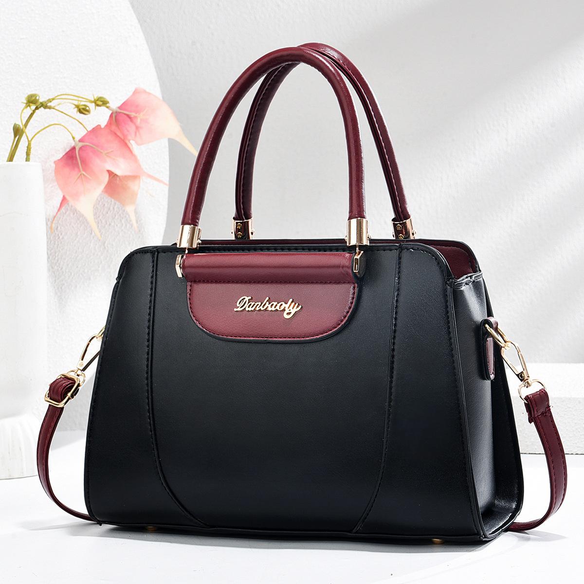 

Handbag trendy shoulder bag oblique span bag women s bag large capacity texture 28.5*11*19.5 чёрный