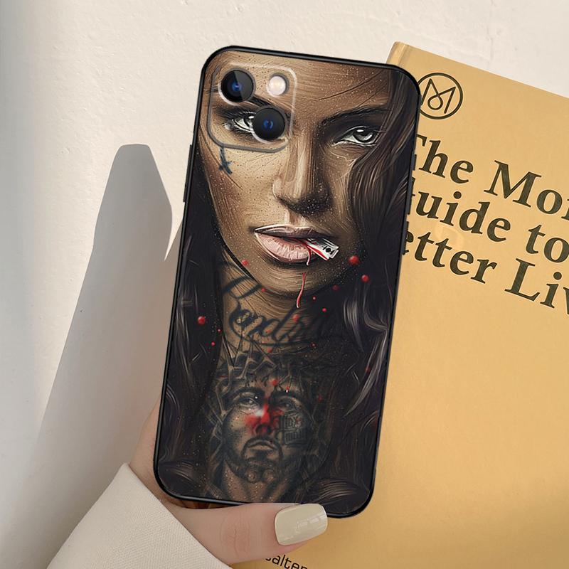 Sexy Sleeve Tattoo Girl Phone Case For iPhone 17 16 14 13 12 11 15 Pro Max mini XR 16e 15 16 Plus 17 Air Full Cover