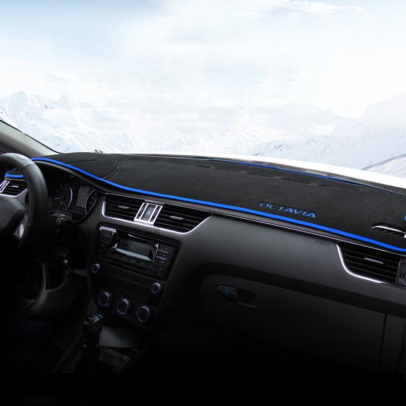 Auto Armaturenbrettabdeckung Lichtschutzmatte Anti-UV Teppich Matte Zubehör Für Skoda Octavia A7 MK3 5E 2015 2016 2017 2018 2019 2020