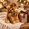 Holiday Gift for Children Highland Cow Plush Toy Soft Stuffed Animal Doll Fluffy Pillow Toddlers Kids Toddlers Cuddly Farm Decor Birthdays Holidays