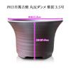 Umekichi Bonsai Round Damme Bonsai Purple Yokkaichi Banko Tozan Deep Suitable for Miscellaneous Approximately Small Size Supplies, 3.5" Pot, Clay,