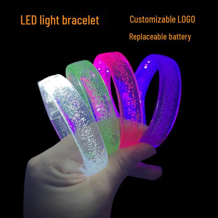 Seven-Color LED Glow Bubble Bracelet - Acrylic Luminous Toy