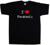 I Love Heart Parakeets T-Shirt