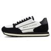 Stoff Leder Bedruckt Runde Spitze Niedriger Schaft Freizeit Schuhe Herren Sneaker Schwarz Weiß XUX083-XV263-1A001