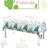 Breling 3 Pieces Watercolor Cactus Tablecloth Plastic Waterproof Table Cover for Birthday Party Decorations Kitchen Dining Room Party Supply, 108 x