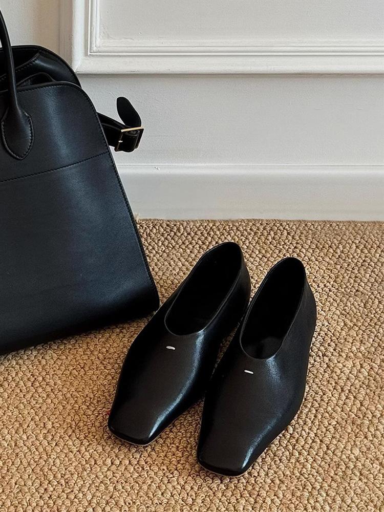 

Ретро нишевые туфли с квадратным носком, простые черные, супермягкие, одинарные, женские, новые, универсальные, повседневные, для работы, балетки Мэри Джейн 40 чёрный