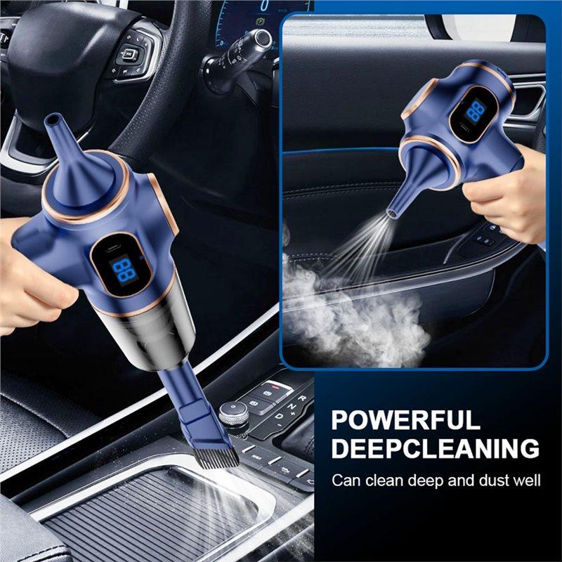 A78E-Car Vacuum Cleaner Wireless High-Power Cleaning Machine Home Appliance Sofa Carpet Cleaner Mini Vacuum For Office& Floor Bl