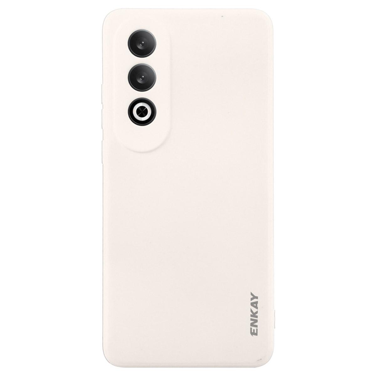 

ENKAY HAT PRINCE For Oppo K12 Case Straight Edge Solid Color Silicone Phone Cover B