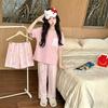 Adorable Girls' Summer Pajama Set – 3-Piece Short-Sleeve Homewear for Kids