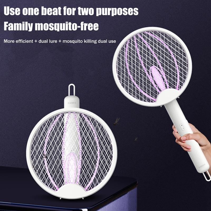 Mosquito Swatter Lamp Electric Foldable Mosquito Racket Swatter DC3000V Repellent For Outdoor
