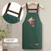 PVC Cross-back Kitchen Apron: Waterproof, Oil-proof for Home/Dining/Café, Unisex Workwear & Photography Accessory