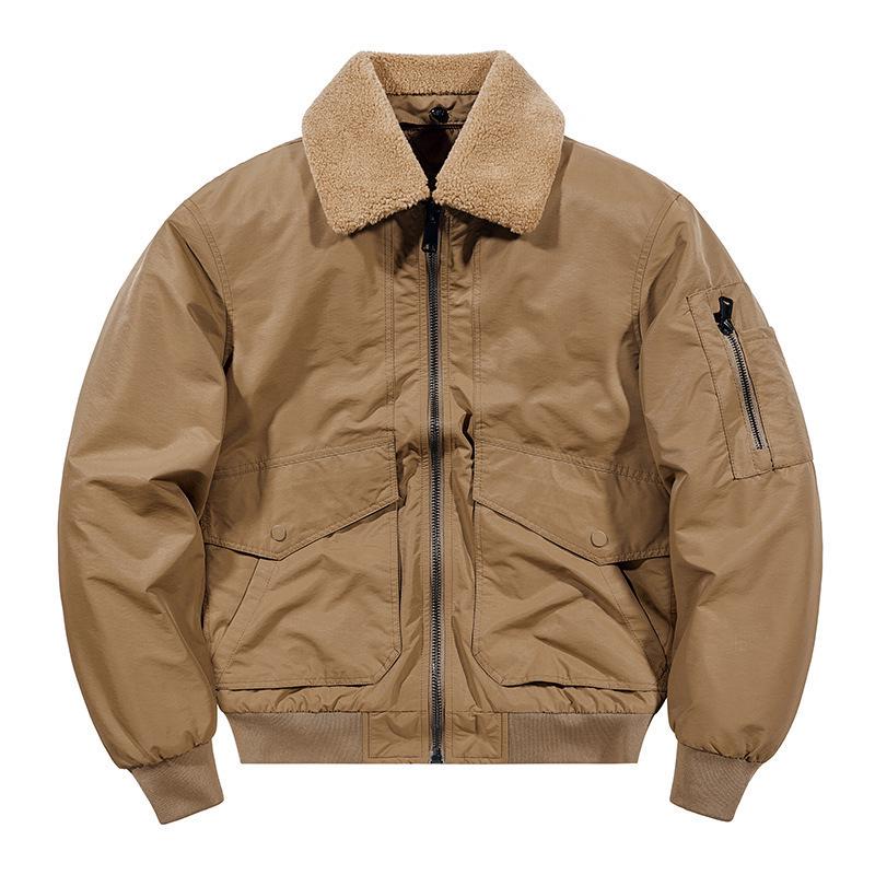 Men's Winter Warm Cotton Jacket with Detachable Fur Collar