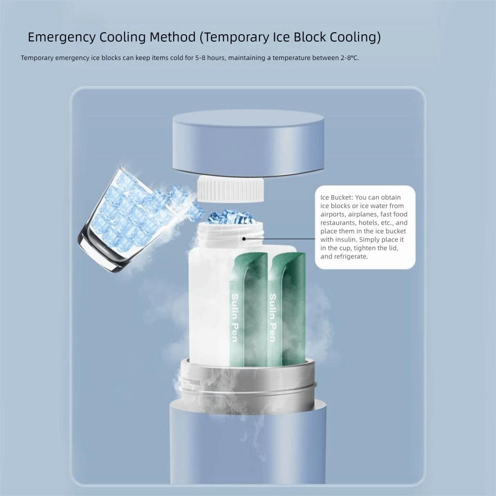LCD Digital Display Insulin Cooler Box USB Charging Drug Refrigerated Cup  Travel