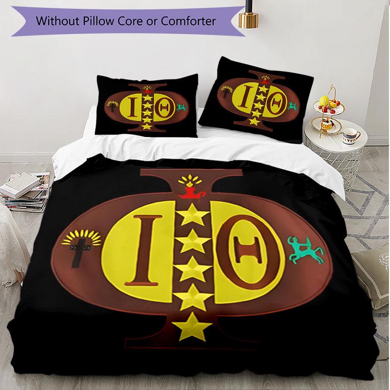 3pcs Duvet Cover Set (1*Duvet Cover + 2*Pillowcase, Without Core), Iota Phi Theta Print Soft All‑Season Bedding Set, Home Bedroom Decor Gift